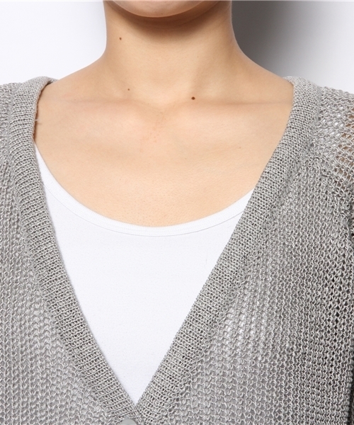 mystic（ミスティック）の「畔すかしカーディガン（カーディガン/ボレロ・レディース・アイボリー/グレー/レッド/ミント・ﾌﾘ-）」の9枚目の写真