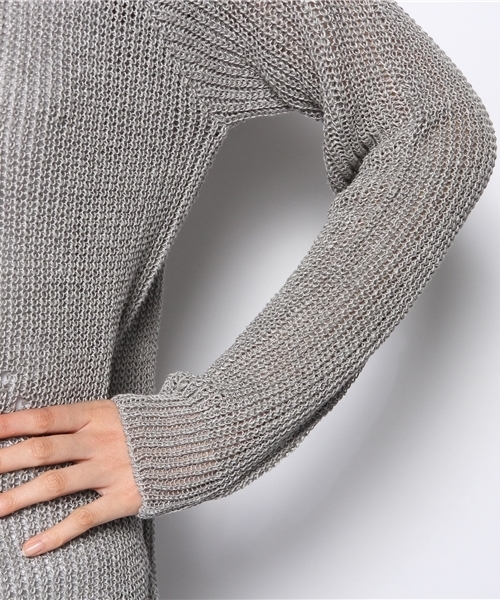 mystic（ミスティック）の「畔すかしカーディガン（カーディガン/ボレロ・レディース・アイボリー/グレー/レッド/ミント・ﾌﾘ-）」の8枚目の写真