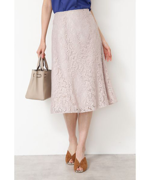 NATURAL BEAUTY BASIC(ナチュラルビューティーベーシック)の「レースマーメイドスカート(スカート・レディース・ネイビー/ブルー/ベージュ・SMALL/MEDIUM/X-SMALL)」の2枚目の写真