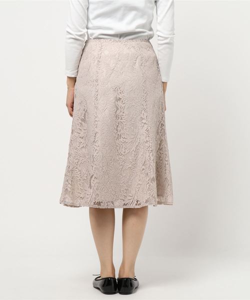 NATURAL BEAUTY BASIC(ナチュラルビューティーベーシック)の「レースマーメイドスカート(スカート・レディース・ネイビー/ブルー/ベージュ・SMALL/MEDIUM/X-SMALL)」の4枚目の写真