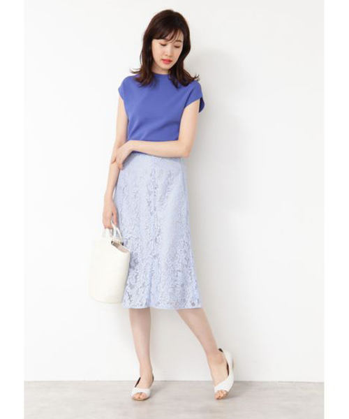 NATURAL BEAUTY BASIC(ナチュラルビューティーベーシック)の「レースマーメイドスカート(スカート・レディース・ネイビー/ブルー/ベージュ・SMALL/MEDIUM/X-SMALL)」の17枚目の写真