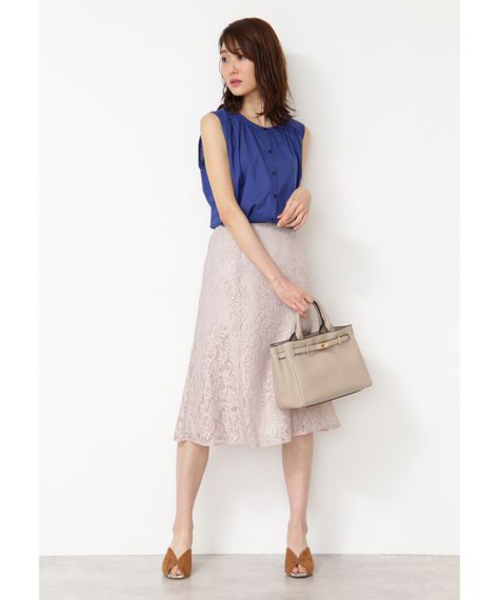 NATURAL BEAUTY BASIC(ナチュラルビューティーベーシック)の「レースマーメイドスカート(スカート・レディース・ネイビー/ブルー/ベージュ・SMALL/MEDIUM/X-SMALL)」の15枚目の写真