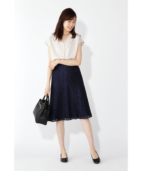 NATURAL BEAUTY BASIC(ナチュラルビューティーベーシック)の「レースマーメイドスカート(スカート・レディース・ネイビー/ブルー/ベージュ・SMALL/MEDIUM/X-SMALL)」の10枚目の写真