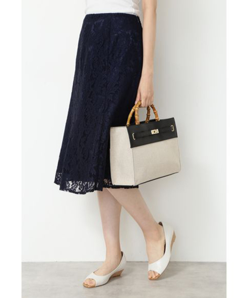 NATURAL BEAUTY BASIC(ナチュラルビューティーベーシック)の「レースマーメイドスカート(スカート・レディース・ネイビー/ブルー/ベージュ・SMALL/MEDIUM/X-SMALL)」の16枚目の写真