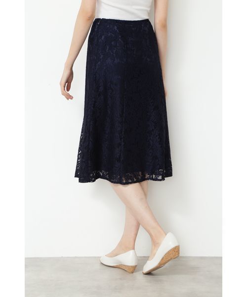 NATURAL BEAUTY BASIC(ナチュラルビューティーベーシック)の「レースマーメイドスカート(スカート・レディース・ネイビー/ブルー/ベージュ・SMALL/MEDIUM/X-SMALL)」の14枚目の写真