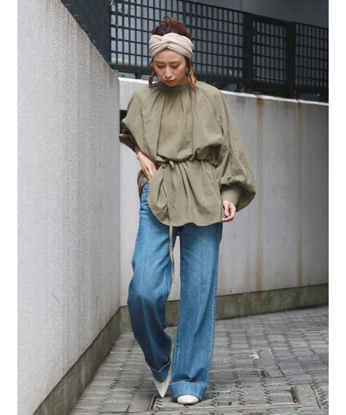 Ungrid（アングリッド）の「コットンスリーブボリュームブラウス（シャツ/ブラウス・レディース・カーキ/ブラック/オフホワイト・FREE）」の8枚目の写真