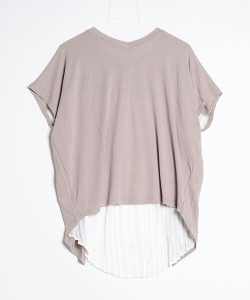STYLEBLOCK（スタイルブロック）の「バックプリーツ切替ビッグシルエットカットソー（シャツ/ブラウス・レディース・グレー/カーキ/ブラック×ブラック/ホワイト系その他・M）」の4枚目の写真