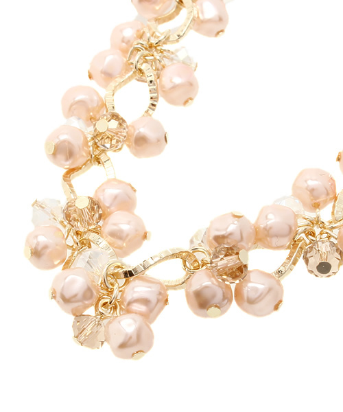 ROPE' PICNIC(ロペピクニック)の「変形パール/ガラスショートネックレス(ネックレス・レディース・オフホワイト/ピンク・FREE)」の4枚目の写真