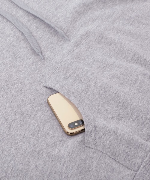 Chaco closet（チャコ クローゼット）の「5分袖 サイドスリット 裏毛ワイドパーカー（パーカー・レディース・ブラック/アイボリー/杢グレー/ベージュ/パープル・FREE）」の16枚目の写真