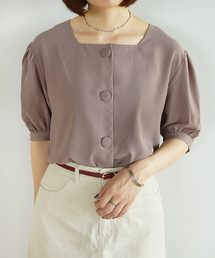 PairPair | スクエアネックBIGボタンブラウス(シャツ/ブラウス)