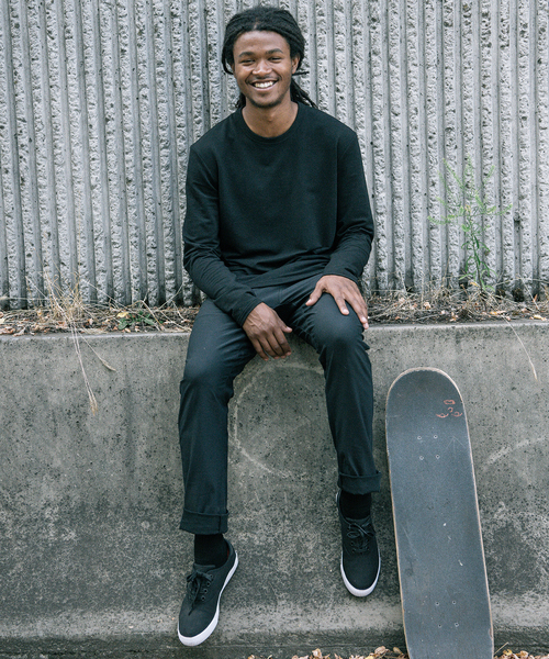 CHROME(クローム)の「TRUK / トラック ボードラスティング製法 ローテクスニーカー(スニーカー・メンズ・ブラック/ブラック×ホワイト/ブラック×ブラック/ベージュ×ブラック・25cm/28cm/26.5cm/25.5cm/26cm/27cm/27.5cm/28.5cm/29cm)」の9枚目の写真