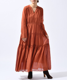 Ne Quittez Pas ヌキテパのワンピース ブラウン 茶色系 ティアード 通販 Zozotown