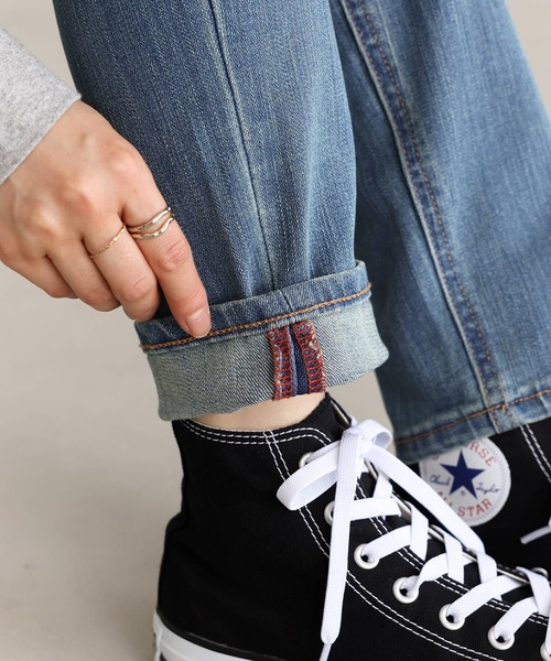 n'OrLABEL（ノアールレーベル）の「『ストレッチボーイフレンドデニム』（デニムパンツ・レディース・ブラック/インディゴブルー/ブルー系その他/ブルー系その他2/グレー・M/L/LL/3L/S）」の12枚目の写真