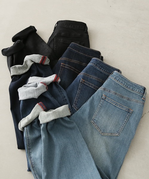 n'OrLABEL（ノアールレーベル）の「『ストレッチボーイフレンドデニム』（デニムパンツ・レディース・ブラック/インディゴブルー/ブルー系その他/ブルー系その他2/グレー・M/L/LL/3L/S）」の7枚目の写真