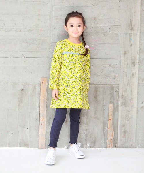 RAGMART(ラグマート)の「花柄プリント接結ワンピース(ワンピース・キッズ・イエロー/ピンク・110cm/100cm/120cm/130cm)」の5枚目の写真
