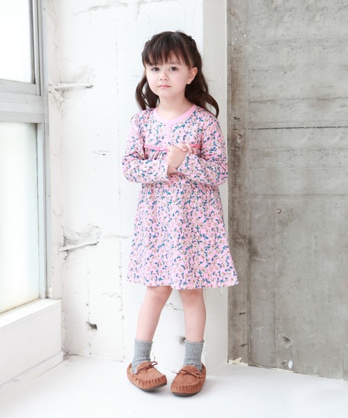 RAGMART(ラグマート)の「花柄プリント接結ワンピース(ワンピース・キッズ・イエロー/ピンク・110cm/100cm/120cm/130cm)」の9枚目の写真