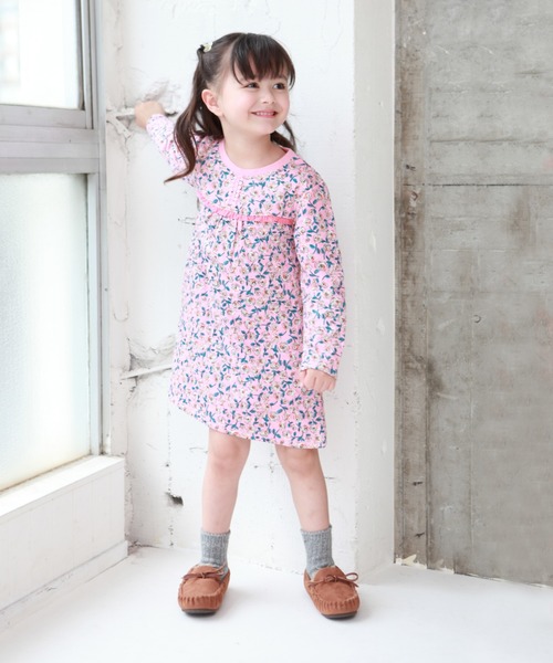 RAGMART(ラグマート)の「花柄プリント接結ワンピース(ワンピース・キッズ・イエロー/ピンク・110cm/100cm/120cm/130cm)」の10枚目の写真