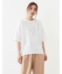 POU DOU DOU | 線画プリントTシャツ(Tシャツ/カットソー)