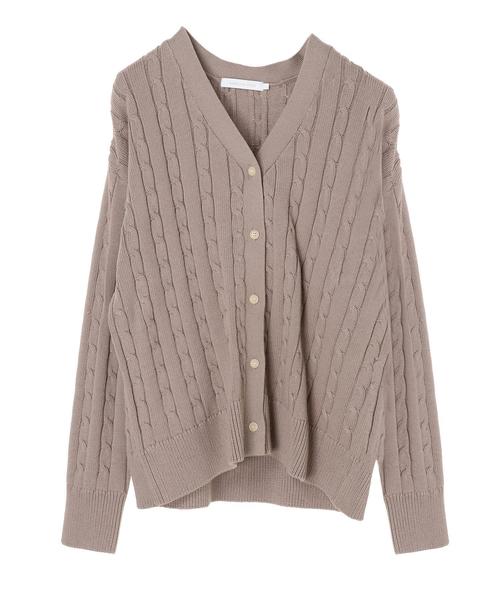 AMERICAN HOLIC(アメリカンホリック)の「ケーブルニットカーディガン*(カーディガン/ボレロ・レディース・ネイビー/アイボリー/モカ・M/L)」の21枚目の写真
