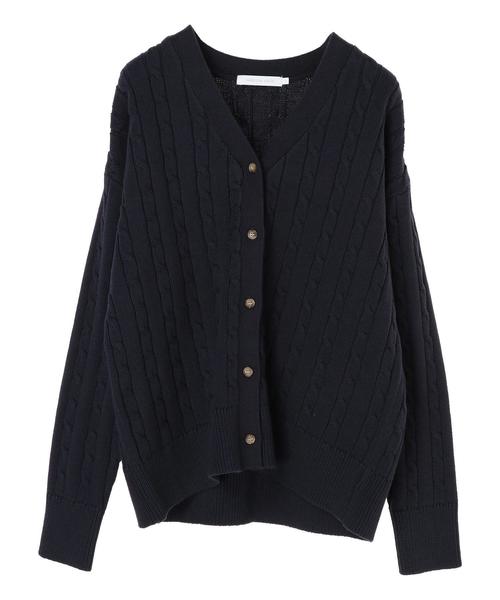 AMERICAN HOLIC(アメリカンホリック)の「ケーブルニットカーディガン*(カーディガン/ボレロ・レディース・ネイビー/アイボリー/モカ・M/L)」の22枚目の写真