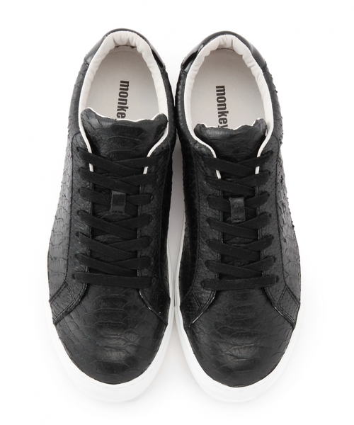 MONKEY TIME（モンキータイム）の「MT カット パイソン柄 スニーカー ◆（スニーカー・メンズ・ホワイト/ブラック・44/43/41/42）」の3枚目の写真