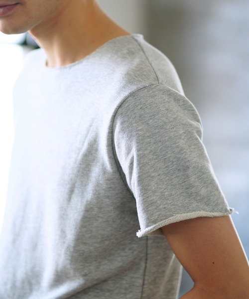 CAMBIO(カンビオ)の「ms4263-カットオフS-S カットソー(Tシャツ/カットソー・メンズ・ベージュ/オフホワイト/グレー/ブラック・S/M/L/XL)」の9枚目の写真