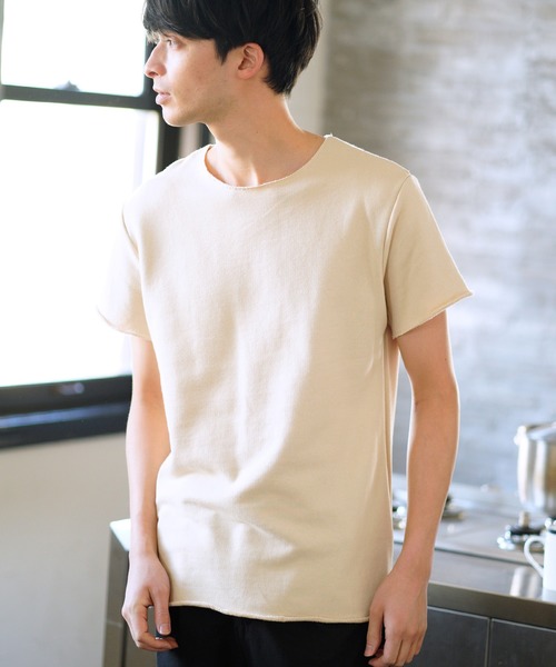 CAMBIO(カンビオ)の「ms4263-カットオフS-S カットソー(Tシャツ/カットソー・メンズ・ベージュ/オフホワイト/グレー/ブラック・S/M/L/XL)」の12枚目の写真