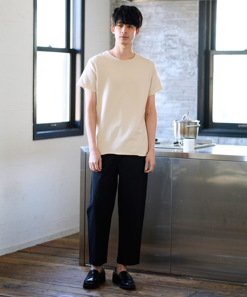 CAMBIO(カンビオ)の「ms4263-カットオフS-S カットソー(Tシャツ/カットソー・メンズ・ベージュ/オフホワイト/グレー/ブラック・S/M/L/XL)」の13枚目の写真