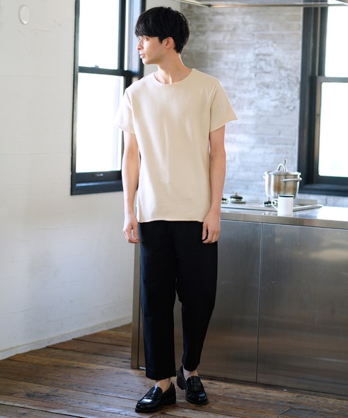 CAMBIO(カンビオ)の「ms4263-カットオフS-S カットソー(Tシャツ/カットソー・メンズ・ベージュ/オフホワイト/グレー/ブラック・S/M/L/XL)」の14枚目の写真