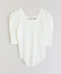 AUDITION（オーディション）の「M1407 プレーティングテレコデザインプルオーバー（Tシャツ/カットソー）」