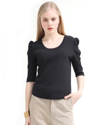 AUDITION（オーディション）の「M1407 プレーティングテレコデザインプルオーバー（Tシャツ/カットソー）」