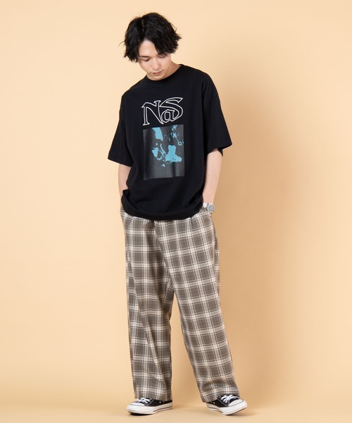 WEGO（ウィゴー）の「∴WEGO/Nas 別注Tシャツ（Tシャツ/カットソー・メンズ・ホワイト/ブラック・LARGE/MEDIUM）」の5枚目の写真