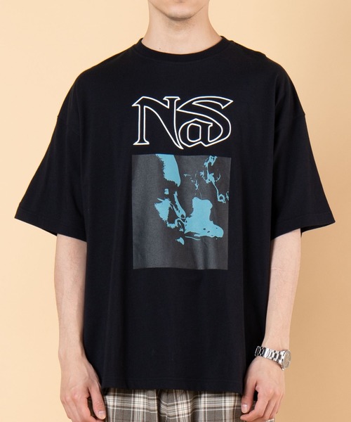 WEGO（ウィゴー）の「∴WEGO/Nas 別注Tシャツ（Tシャツ/カットソー・メンズ・ホワイト/ブラック・LARGE/MEDIUM）」の3枚目の写真