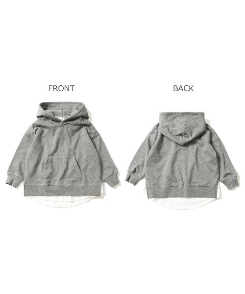 devirock（デビロック）の「スウェットレイヤードプルパーカー（パーカー・キッズ・ブラック/オートミール/ブルー系その他/グリーン系その他/キャメル/ピンク系その他/パープル系その他/杢グレー/ダークベージュ・120cm/100cm/80ｃｍ/110cm/150cm/140cm/160cm/90cm/130cm）」の20枚目の写真