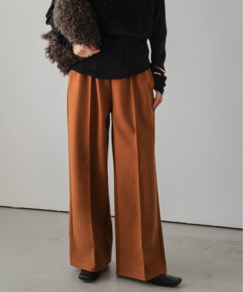 SUGAR BISKET(シュガービスケット)の「ウールライクワイドパンツ(その他パンツ・レディース・ブラック/ブラウン/アイボリー/オートミール/キャメル・M/L)」の5枚目の写真