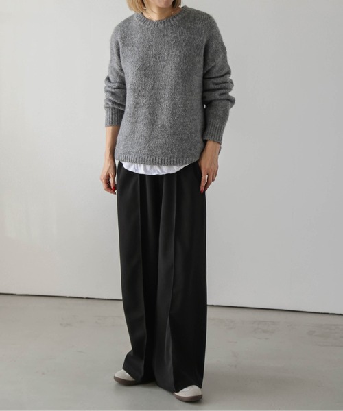 SUGAR BISKET(シュガービスケット)の「ウールライクワイドパンツ(その他パンツ・レディース・ブラック/ブラウン/アイボリー/オートミール/キャメル・M/L)」の10枚目の写真