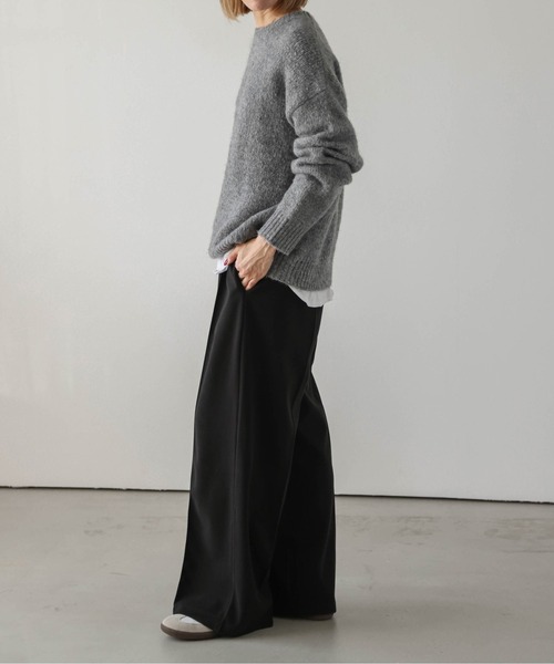 SUGAR BISKET(シュガービスケット)の「ウールライクワイドパンツ(その他パンツ・レディース・ブラック/ブラウン/アイボリー/オートミール/キャメル・M/L)」の11枚目の写真