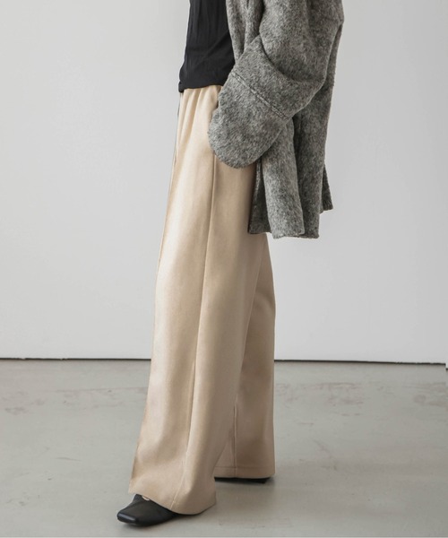 SUGAR BISKET(シュガービスケット)の「ウールライクワイドパンツ(その他パンツ・レディース・ブラック/ブラウン/アイボリー/オートミール/キャメル・M/L)」の18枚目の写真