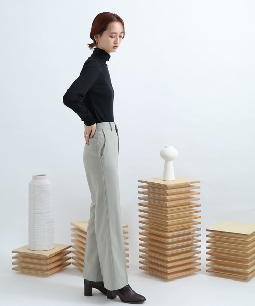 SENSE OF PLACE by URBAN RESEARCH(センスオブプレイスバイアーバンリサーチ)の「ウールワイドパンツ(その他パンツ・レディース・ライトブルー/ブラック/グリーン/アイボリー/ブラウン系その他・SMALL/MEDIUM)」の16枚目の写真