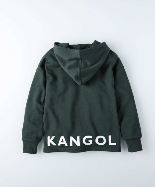 KANGOL（カンゴール）の「【KANGOL】フラップポケットロゴパーカー（パーカー・キッズ・ライトグレー/グリーン・120/140/105/155/130）」の3枚目の写真