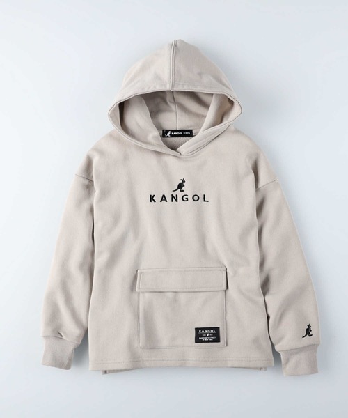 KANGOL（カンゴール）の「【KANGOL】フラップポケットロゴパーカー（パーカー・キッズ・ライトグレー/グリーン・120/140/105/155/130）」の6枚目の写真