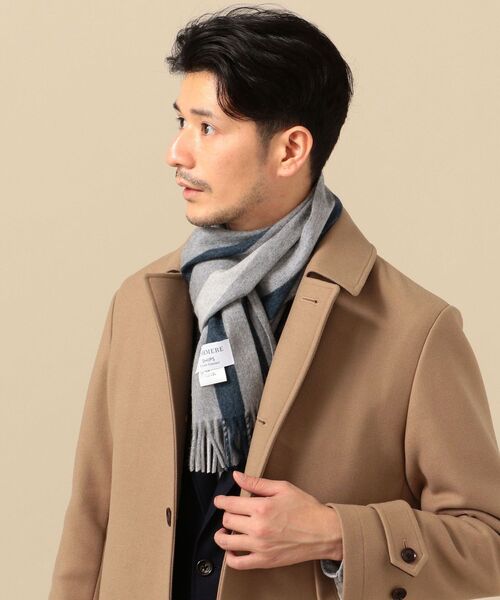 SHIPS(シップス)の「SHIPS: カシミヤ ストライプ ミニ マフラー(マフラー・メンズ・グレー/ネイビー/ライトグレー/カーキ・ONE SIZE)」の6枚目の写真