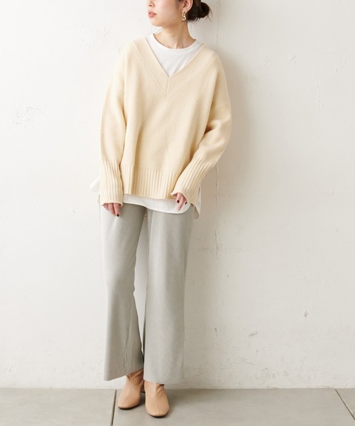 natural couture(ナチュラルクチュール)の「ほんわりあったかプリーツパンツ(その他パンツ・レディース・ブラウン/カーキ/グレイッシュベージュ・FREE)」の1枚目の写真