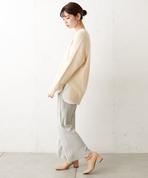 natural couture(ナチュラルクチュール)の「ほんわりあったかプリーツパンツ(その他パンツ・レディース・ブラウン/カーキ/グレイッシュベージュ・FREE)」の6枚目の写真