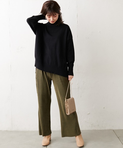 natural couture(ナチュラルクチュール)の「ほんわりあったかプリーツパンツ(その他パンツ・レディース・ブラウン/カーキ/グレイッシュベージュ・FREE)」の21枚目の写真