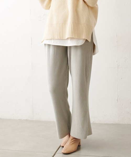 natural couture(ナチュラルクチュール)の「ほんわりあったかプリーツパンツ(その他パンツ・レディース・ブラウン/カーキ/グレイッシュベージュ・FREE)」の15枚目の写真