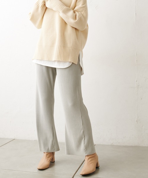 natural couture(ナチュラルクチュール)の「ほんわりあったかプリーツパンツ(その他パンツ・レディース・ブラウン/カーキ/グレイッシュベージュ・FREE)」の11枚目の写真