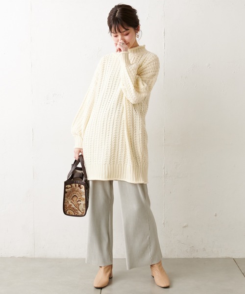 natural couture(ナチュラルクチュール)の「ほんわりあったかプリーツパンツ(その他パンツ・レディース・ブラウン/カーキ/グレイッシュベージュ・FREE)」の13枚目の写真