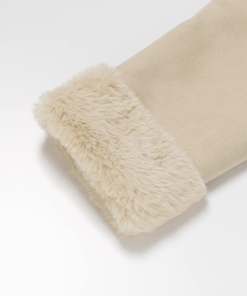 URBAN RESEARCH（アーバンリサーチ）の「フェイクムートンフードコート∴∴（ムートンコート・レディース・グレー/モカ・FREE）」の19枚目の写真