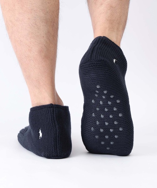 POLO RALPH LAUREN 足底滑り止め付き 内ボア ケーブル ルームシューズ